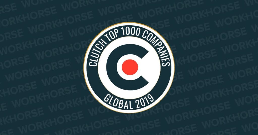 The 2019 Clutch Top 1000 Global Companies award badge.