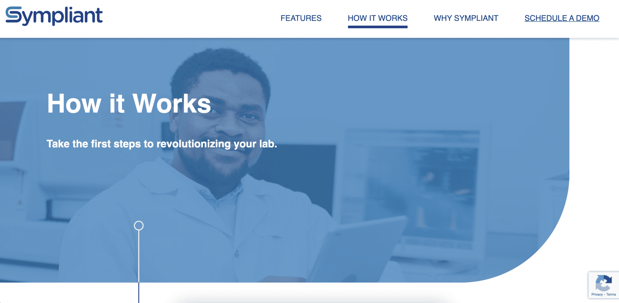 A screenshot of the Sympliant website homepage.